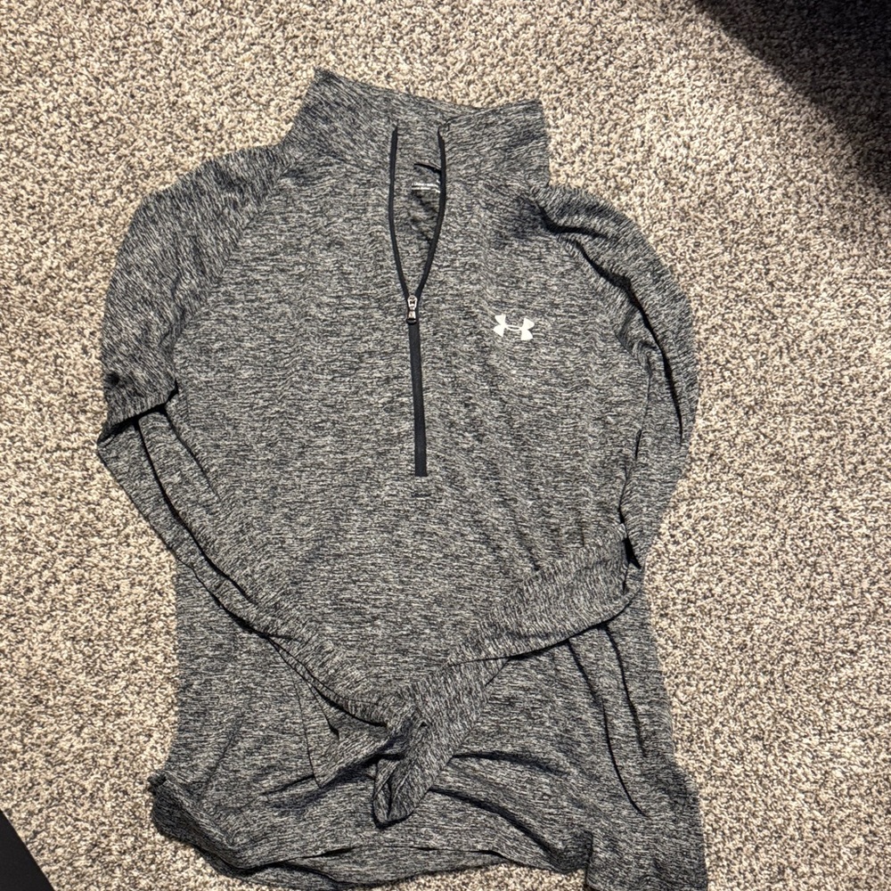 Under Armour Charcoal Heather Quarter-Zip Top
